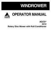 AGCO 700729090B Operator Manual - 3312 Mower Conditioner (roller)