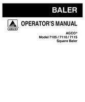 AGCO 700729263E Operator Manual - 7105 / 7110 / 7115 Rectangular Baler