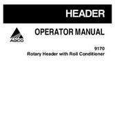 AGCO 700729314A Operator Manual - 9170 Auger Header (12 ft, roll conditioner w/spring tension)