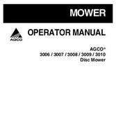 AGCO 700729366A Operator Manual - 3006 / 3007 / 3008 / 3009 / 3010 Disc Mower