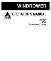 AGCO 700729484E Operator Manual - 9340 Windrower Tractor