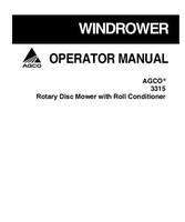 AGCO 700729539C Operator Manual - 3315 Mower Conditioner (roller)