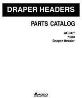 AGCO 700730186F Parts Book - 5200 Draper Header