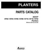 AGCO 700730641B Parts Book - 8702 / 8704 / 8706 / 8708 / 8716 / 8718 / 8762 Planter
