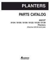 AGCO 700730998B Parts Book - 8104 / 8106 / 8108 / 8122 / 8128 / 8138 Planter (eff sn 'HS')