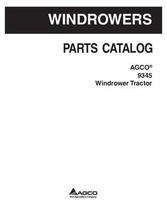AGCO 700731035D Parts Book - 9345 Windrower Tractor