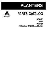 AGCO 700731038A Parts Book - 8342 Planter (horizontal rear fold, eff sn 'HS')