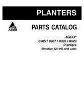 AGCO 700731081A Parts Book - 8905 / 8907 / 8925 / 8929 Planter Splitter (eff sn HS)