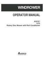 AGCO 700734220D Operator Manual - 1375 Disc Mower (rotary, roll conditioner)