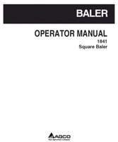 AGCO 700734252K Operator Manual - 1841 Baler