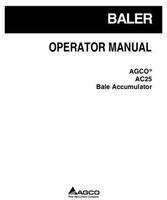 AGCO 700734308A Operator Manual - AC25 Bale Accumulator