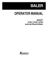 AGCO 700734353D Operator Manual - 2745 / 2746 / 2756 Round Baler
