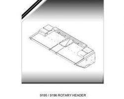 Massey Ferguson 700734782C Parts Book - 9195 / 9196 Rotary Disc Header (roll conditioner)
