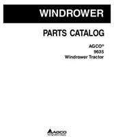 AGCO 700734791B Parts Book - 9635 Windrower Tractor