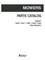AGCO 700734796A Parts Book - 1326 / 1327 / 1328 / 1329 / 1330 Disk Mower