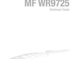 Massey Ferguson 700737891B Operator Manual - 9725 Windrower Tractor