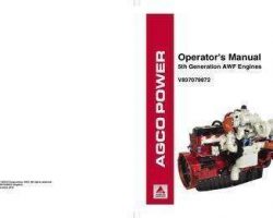 Massey Ferguson 700739884 Operator Manual - AGCO Power Sisu Engine (5th generation, Tier 4, use V837079872)