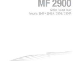 Massey Ferguson 700741523A Operator Manual - 2946 / 2946A / 2956 / 2956A Round Baler