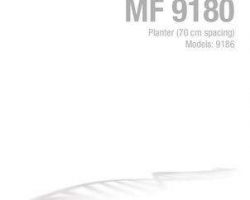 Massey Ferguson 700743675B Operator Manual - 9186 Planter (70 cm spacing)