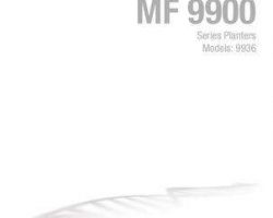 Massey Ferguson 700744150B Operator Manual - 9936 Planter