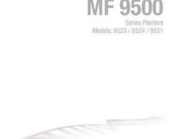 Massey Ferguson 700744265B Operator Manual - 9500 Planter OM