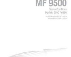 Massey Ferguson 700744638B Operator Manual - 9540 / 9560 Combine (2014, tier 4 final, eff sn EHCxx501)