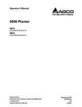 AGCO 700745877B Operator Manual - 9816 / 9824 Planter (eff sn GH8xx101)