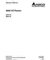 AGCO 700745955A Operator Manual - 9816VE / 9824VE Planter - (vacuum seed meters, electric drive)