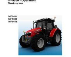 Massey Ferguson 7060711M3 Operator Manual - 5611 / 5612 / 5613 Tractor (Dyna 4 / Dyna 6, Classic, Operation)