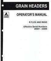 AGCO 71360104 Operator Manual - R Series Grain Header (rigid & flex, eff sn 29501-33000, 1989.5)