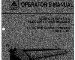 Massey Ferguson 71378612 Operator Manual - 700C / 800C / 9800 / 9850 Grain Header (sn 81001 - 82999)