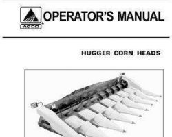 Massey Ferguson 71390987B Operator Manual - 3000 Hugger Corn Head (plastic dividers, eff sn 25001)