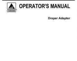 Massey Ferguson 71399963A Operator Manual - 5100 Draper Header Adapter (eff sn HNxx101)
