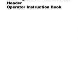 Massey Ferguson 71416184F Operator Manual - 7200 Rigid / 8200 Flex Grain Header