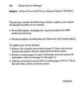 White Tractor 79016855 Service Manual - Powershift / Electrical Update (supplement)