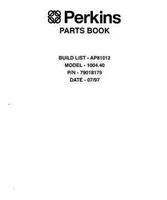 AGCO 79018179 Parts Book - 1004.40 Perkins Engine (AP81012, 1997)