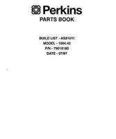 AGCO 79018180 Parts Book - 1004.42 Perkins Engine (AS81011, 1997)