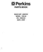 AGCO 79018181 Parts Book - 1004.42 Perkins Engine (AS18018, 1997)