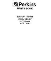 AGCO 79018184 Parts Book - 1006.60T Perkins Engine (YH80934, 1997)