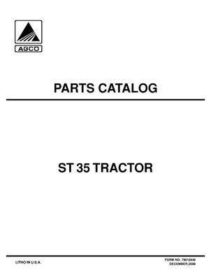 AGCO 79018940 Parts Book - ST35 Compact Tractor (prior sn 'L')