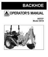 AGCO 79019017 Operator Manual - SH16 Backhoe