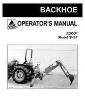 AGCO 79019018 Operator Manual - SH17 Backhoe