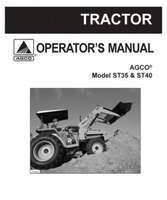 AGCO 79019036B Operator Manual - ST35 / ST40 Compact Tractor (prior sn 'L')