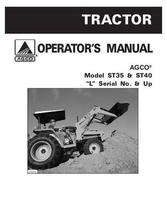 AGCO 79019363B Operator Manual - ST35 / ST40 Compact Tractor (eff sn 'L')