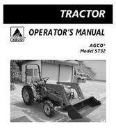 AGCO 79021928 Operator Manual - ST32 Compact Tractor (hydro trans)