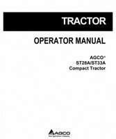 AGCO 79023392C Operator Manual - ST28A / ST33A Compact Tractor (std and hydro)