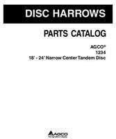 AGCO 79032889C Parts Book - 1234 Disc Harrow (tandem, narrow center, 18 - 24 ft)
