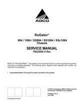 Ag-Chem 79032955A Service Manual - 884 / 1084 RoGator (chassis) (packet)