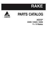 AGCO 79033071A Parts Book - 4420 / 4423 / 4426 Y & V Rake