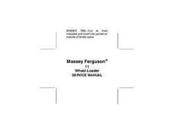 Massey Ferguson 11 Industrial Wheel Loader Service Manual